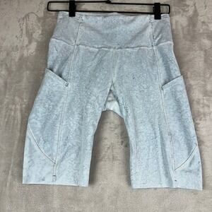 Lululemon Fast and Fre Short 10" City Grit White Blue Fog Size 6 W7BKCS Free